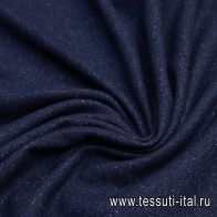 Пальтовая твид (о) синяя с серыми вкраплениями - итальянские ткани Тессутидея арт. 09-1722
