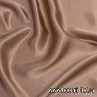 Шелк атлас (о) светло-коричневый - итальянские ткани Тессутидея арт. 10-2348
