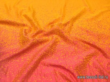 Шифон дабл купон (1,7м) (н) желто-розовый - итальянские ткани Тессутидея арт. 02-7348