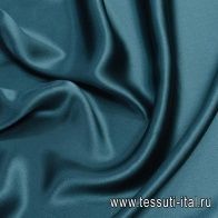 Шелк атлас (о) темная морская волна - итальянские ткани Тессутидея арт. 10-2522