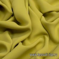 Крепдешин дабл (о) светло-серо-желтый - итальянские ткани Тессутидея арт. 10-0620
