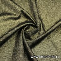 Жаккард с люрексом (н) бежево-оливковый - итальянские ткани Тессутидея арт. 03-7014