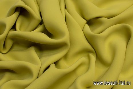 Крепдешин дабл (о) светло-серо-желтый - итальянские ткани Тессутидея арт. 10-0620
