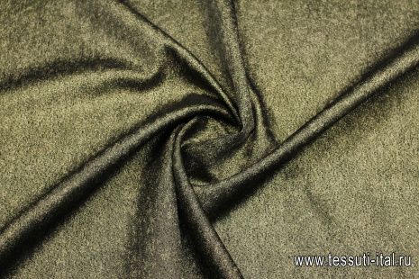 Жаккард с люрексом (н) бежево-оливковый - итальянские ткани Тессутидея арт. 03-7014