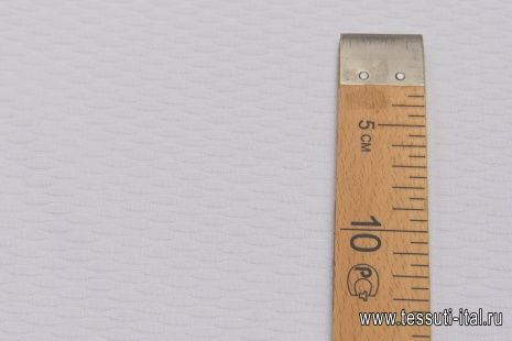 Жаккард стрейч (о) белый в стиле Escada - итальянские ткани Тессутидея арт. 03-6586
