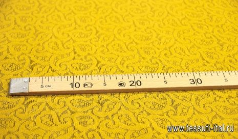 Кружевное полотно (о) охра  - итальянские ткани Тессутидея арт. 03-6410