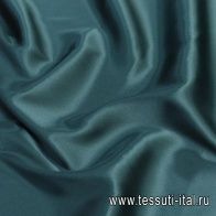 Шелк атлас стрейч (о) изумрудный - итальянские ткани Тессутидея арт. 10-2494