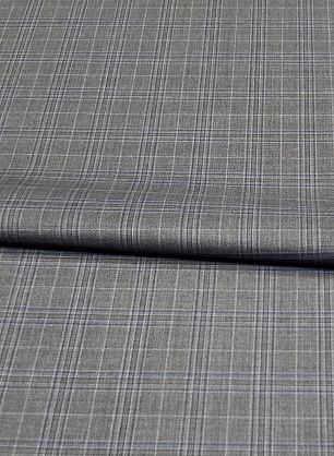 Костюмная (н) серо-синяя клетка - в интернет-магазине тканей Тессутидея арт. 05-3040