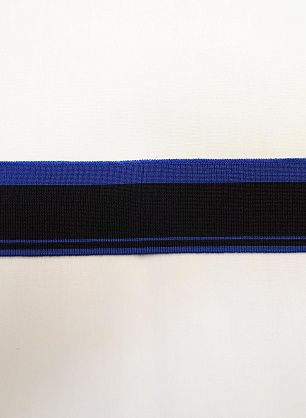 Подвяз (н) черно-синий 5-5,5*38-43см  - итальянские ткани Тессутидея F-4055