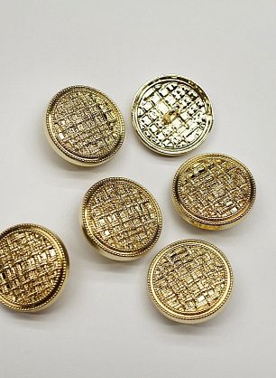 Пуговица металл золото на ножке d-23мм  - в интернет-магазине тканей Тессутидея арт. F-6992