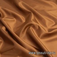 Подкладочная диагональная (о) светло-коричневая с бабочками - итальянские ткани Тессутидея арт. 08-1080