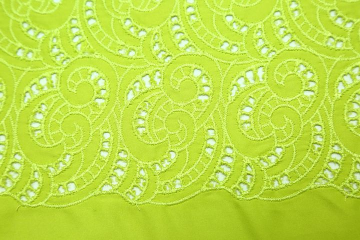 Тафта шитье (о) салатовая Ermanno Scervino - итальянские ткани Тессутидея арт. 03-4313