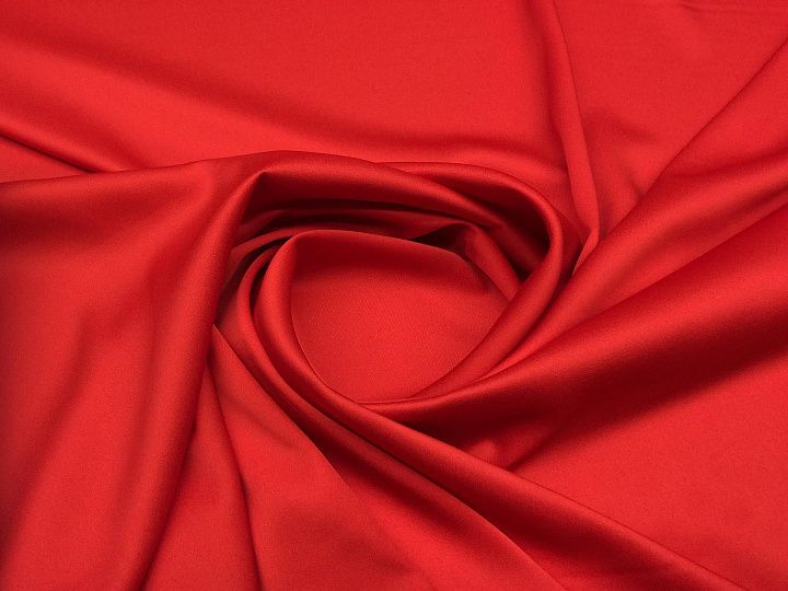 Плательная стрейч (о) красная - итальянские ткани Тессутидея арт. 04-1112