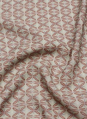 Плательный шифон вискоза (н) серо-бордово-зеленый геометрический рисунок - в интернет-магазине тканей Тессутидея арт. 04-1781