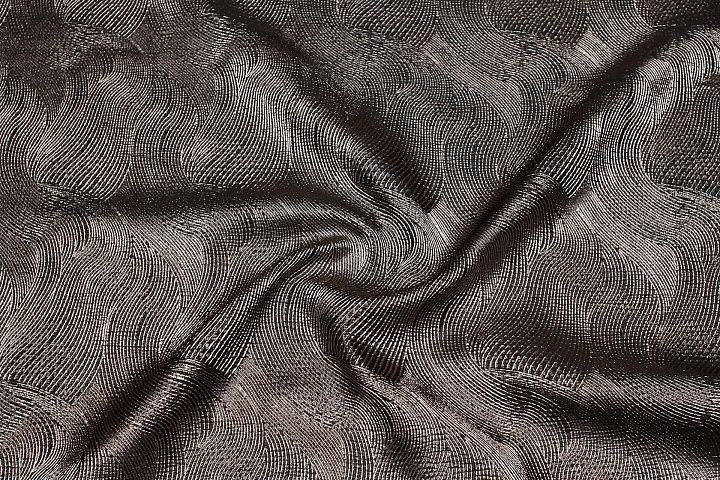 Жаккард матлассе с люрексом купон (1,73м) (н) черно-розовый - итальянские ткани Тессутидея арт. 03-7082