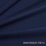 Плательная кади стрейч (о) темно-синяя - итальянские ткани Тессутидея арт. 03-6299