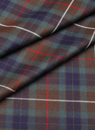 Костюмная (н) сине-коричнево-бирюзовая клетка - в интернет-магазине тканей Тессутидея арт. 05-4536