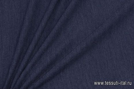 Трикотаж (о) темно-синий меланж - итальянские ткани Тессутидея арт. 13-1523