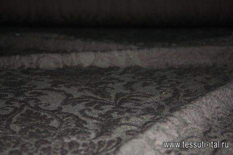 Трикотаж фактурный (о) черный ш-180см - итальянские ткани Тессутидея арт. 13-1083