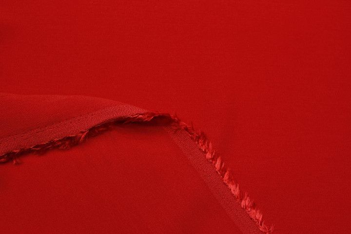 Плательная кади вискоза+ацетат стрейч (о) красная - итальянские ткани Тессутидея арт. 04-1693