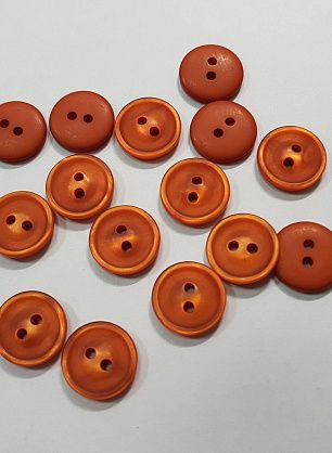 Пуговица пластик 2 прокола d-14мм терракотовая - в интернет-магазине тканей Тессутидея арт. F-5443