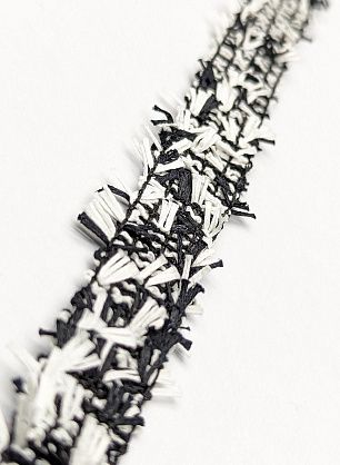 Тесьма отделочная под "Шанель" белая, черно-белая - в интернет-магазине тканей Тессутидея арт. F-1578