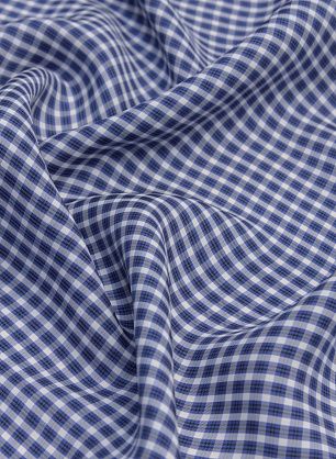 Сорочечная (н) сине-белая клетка  - в интернет-магазине тканей Тессутидея арт. 01-5925
