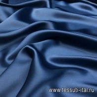Шелк атлас (о) синий - итальянские ткани Тессутидея арт. 02-7405