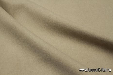 Пальтовая дабл кашемир+шерсть двухслойная (о) светло-бежевая - итальянские ткани Тессутидея арт. 09-2146