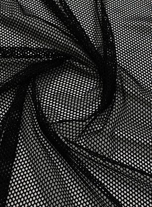 Плательная сетка (о) черная - в интернет-магазине тканей Тессутидея арт. 03-7304
