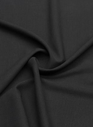 Плательная кади дабл стрейч (о) черная - в интернет-магазине тканей Тессутидея арт. 04-1663