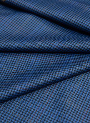 Костюмная (н) черно-сине-желтая клетка - в интернет-магазине тканей Тессутидея арт. 05-3683