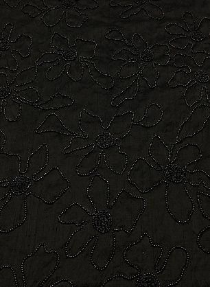 Шелк шантунг расшитый бисером (о) черный - в интернет-магазине тканей Тессутидея арт. 02-7679