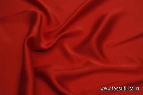 Шелк атлас (о) красный - итальянские ткани Тессутидея арт. 10-3185