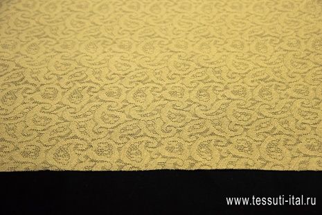 Кружевное полотно (о) светло-коричневое  - итальянские ткани Тессутидея арт. 03-6404