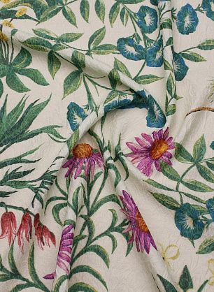 Жаккард (н) цветочный рисунок на айвори - в интернет-магазине тканей Тессутидея арт. 10-4215