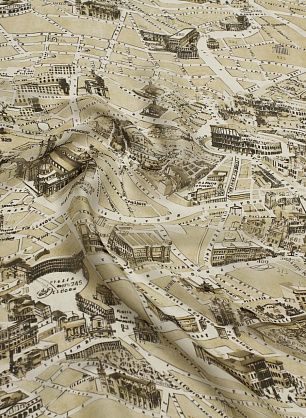 Маркизет (н) черно-белый городской пейзаж - в интернет-магазине тканей Тессутидея арт. 10-4649