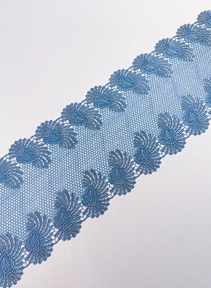 Кружево макраме (о) голубое ш-18см - итальянские ткани Тессутидея 03-4685