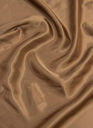 Подкладочная вискоза (о) бронзовая с надписью Max Mara - в интернет-магазине тканей Тессутидея арт. 08-1188