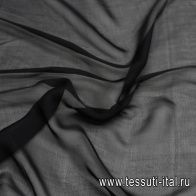 Шифон (о) черный - итальянские ткани Тессутидея арт. 10-3624