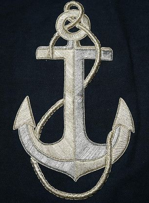 Вышивка якорь на джинсе - в интернет-магазине тканей Тессутидея арт. F-3193