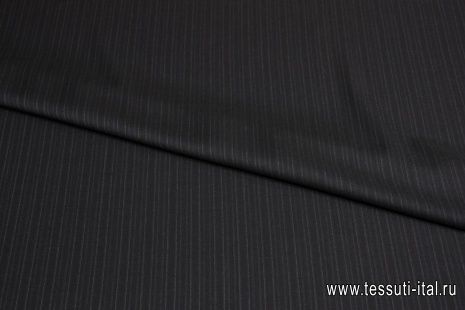 Костюмная стрейч (н) черно-сине-бежевая полоска ш-155см - итальянские ткани Тессутидея арт. 05-2318