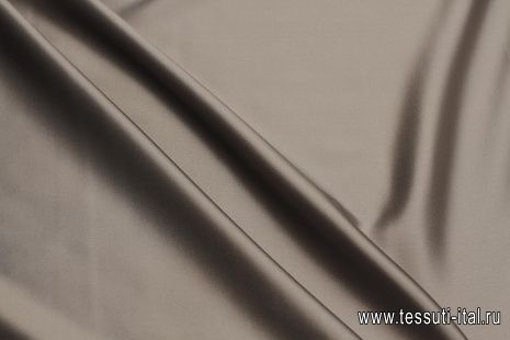 Шелк атлас стрейч (о) серый - итальянские ткани Тессутидея арт. 10-4670