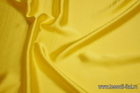 Шелк атлас (о) ярко-желтый - итальянские ткани Тессутидея арт. 10-3203