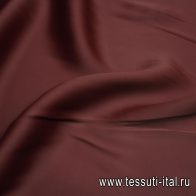 Плательная кади вискоза 400 гр/м (о) бордово-коричневая - итальянские ткани Тессутидея арт. 04-1561