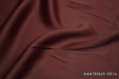 Плательная кади вискоза 400 г/м (о) бордово-коричневая - итальянские ткани Тессутидея арт. 04-1561