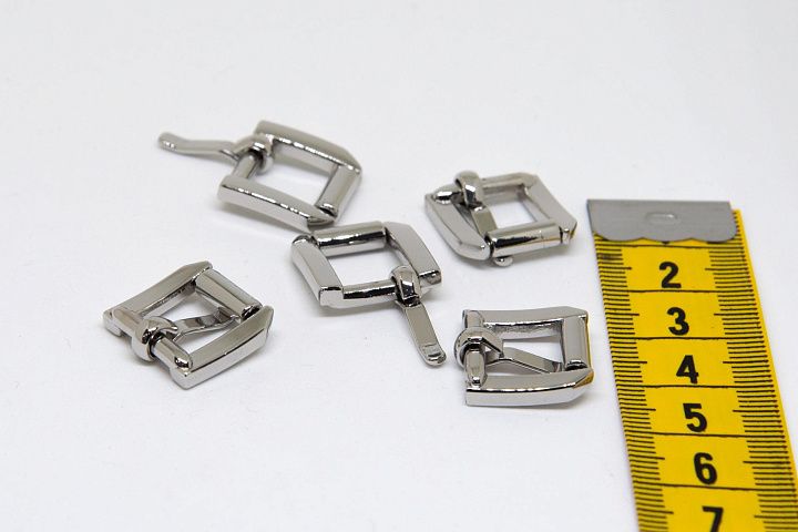 Пряжка металл серебро ш-1см - итальянские ткани Тессутидея арт. F-4557