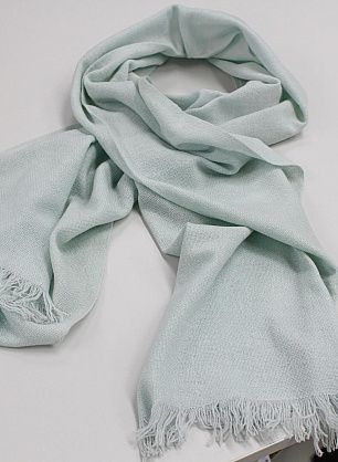 Кашемир купон-палантин светло-бирюзово-голубой меланж 170*50см - в интернет-магазине тканей Тессутидея арт. F-6459