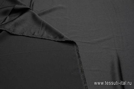 Плательная вискоза (о) черная - итальянские ткани Тессутидея арт. 04-1574