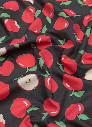 Маркизет (н) яблоки на черном - в интернет-магазине тканей Тессутидея арт. 10-2769